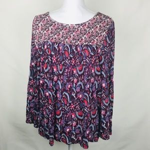 Lucky Brand Boho Peasant Blouse
